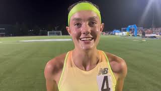 Sadie Engelhardt After Breaking US High School Outdoor Mile Record At HOKA Festival Of Miles [upl. by Deane]