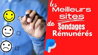 Les MEILLEURS sites de SONDAGE rémunérés [upl. by Arahsak]