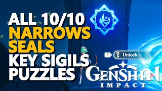 All The Narrows Seals Genshin Impact Key Sigil Locks Puzzles [upl. by Yrrek757]