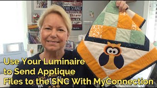 Use Brother MyConnection to Send Applique Embroidery Files to the ScanNCut from the Luminaire [upl. by Purington]