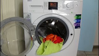 Centrifuging and pumping program BEKO WMB 71443 LA Washing machine example lavadora movie 92 [upl. by Ainivad699]