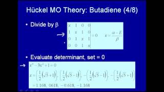 Huckel MO theory  butadiene [upl. by Ayotyal]