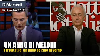 Marco Travaglio intervista a DiMartedì un anno di governo Meloni [upl. by Alroi]