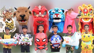 SANDI BERBAGI BALON KARAKTER AJAIB SAPI KUCING SPIDERMAN DORAEMON PESAWAT BARONGAN BARONGSAI [upl. by Ravel]