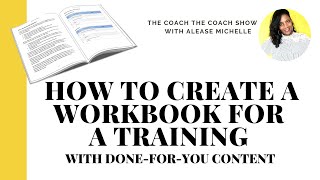 How To Create A Workbook For A Training [upl. by Nylecoj653]