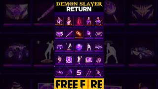 Demon Slayer Event Return🥰FF Demon Slayer Item Return🤩shorts freefire trending ytshort [upl. by Rawna]