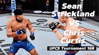 UFC 션 스트릭랜드 VS 크리스 커티스  토너먼트 16강 [upl. by Nnyleak]