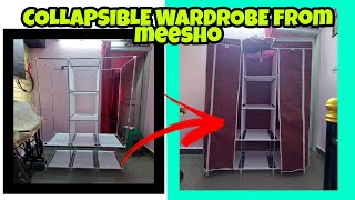 COLLAPSIBLE WARDROBE FROM MEESHO 📦🗄 [upl. by Gnart999]