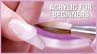 Acrylic Nails Tutorial  French Tip Design [upl. by Stoneman]