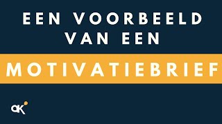 Voorbeeld motivatiebrief [upl. by Sevart]