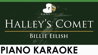 Billie Eilish  Halleys Comet  LOWER Key Piano Karaoke Instrumental Halleys [upl. by Hilten]