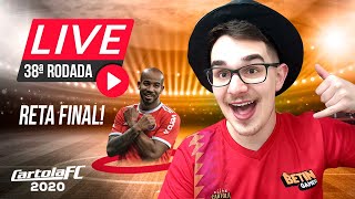 LIVE DICAS 38 RODADA  CARTOLA FC 202021  A ÚLTIMA DA TEMPORADA [upl. by Klecka]