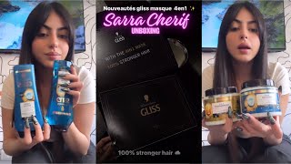 Unboxing Schwarzkopf Gliss Hair Repair Mask Sarra Cherif Makeup Tutorial سارة الشريف [upl. by Orlan]