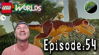 Lets Play Lego Worlds Episode 54 Sheila Unlocks a T Rex Dinosaur [upl. by Yahsel]