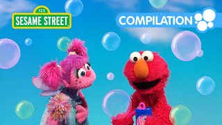 Sesame Street Elmo Plays with Bubbles  Bubble Fun Compilation [upl. by Hsevahb]