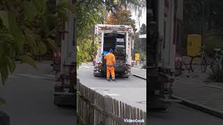 GARBAGE TRUCK  Müllwagen Für Blaue Tonne Faun Variopress Remondis MERCEDES BENZ AROCS Germany 2024 [upl. by Belmonte]