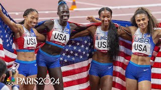 How Team USA sent Allyson Felix out a champion in dominant Tokyo 4x400 relay  NBC Sports [upl. by Santa]