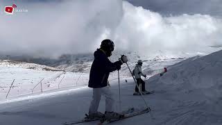 Erciyes Kayak Merkezi Divan Pistinde Hava’yı Biçtiler [upl. by Nwahsear]