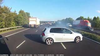 Coach crash avoided on the M40 dash cam [upl. by Burdelle]