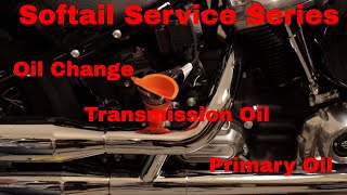 Harley Davidson Softail Slim Service SeriesOil Change [upl. by Leveroni]