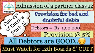 Provision for doubtful debts in admission  provisionfordoubtfuldebtsinadmission baddebts [upl. by Engracia]