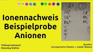 Ionennachweis Anionen Beispielprobe [upl. by Eisak187]