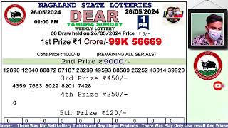 Lottery Sambad Live Dear Nagaland State Lottery Live draw result 26052024 Lottery live sambad [upl. by Adnolrehs956]