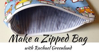 How to make a zipped and lined bag tutorial [upl. by Maitilde625]