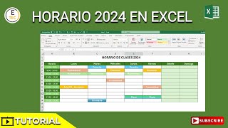 Excel  Horario en Excel con colores automáticos [upl. by Haff]