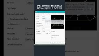 Cara mudah setting DIMENSI STYLE di AutoCAD autocad autocadtutorials trendingshorts [upl. by Todhunter459]