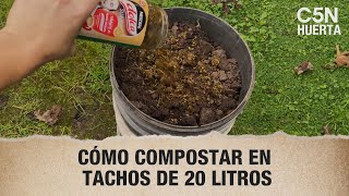 HUERTA cómo compostar en tachos de 20 litros [upl. by Stanly]