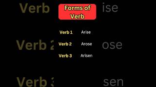 Verb Forms in English v1 v2 v3  Forms of Verb 🔥😉 english grammar education learning verbs [upl. by Brig72]