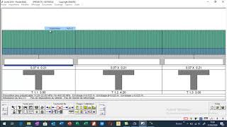Ferraillage dune poutre nervure poutre en T à laide du Logiciel Arche  Graitec [upl. by Eltsirhc]