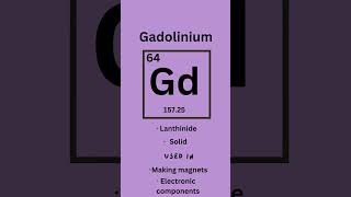 Gadolinium  Elements series part sixtyfour 🧪 science stem learning [upl. by Ssilem]