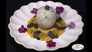 Carpaccio de mangue du Pérou à la truffe noire et glace à la vanille truffée [upl. by Goto]