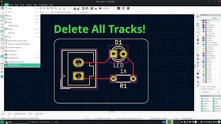 KiCad 6 Delete All Tracks [upl. by Leacock580]