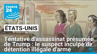 Tentative dassassinat présumée de Trump  le suspect inculpé de détention illégale darme [upl. by Starobin]