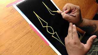 How to pinstripe Simple Pinstriping Design 1 [upl. by Allenod]