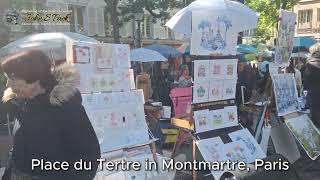 Place du tertre in Montmartre in Paris [upl. by Nivonod269]