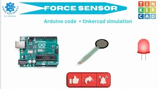 DIY arduino Projects  tinkercad simulation force sensor control led brightness tutorial [upl. by Gaillard]