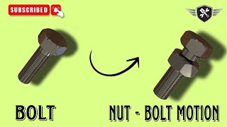 NutBolt motion in SolidworksBoltAutoCAD3D modelakd tutorial cad [upl. by Karoline]