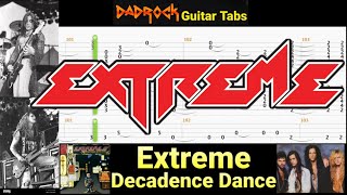 Decadence Dance  Extreme  Guitar  Bass TABS Lesson [upl. by Shaum863]