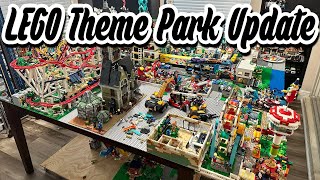 MOC LEGO Theme Park Update 14 New Maintenance Shed Ticket Booth and Pathway [upl. by Sellig401]