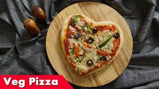 दिल जैसा पिज़्ज़ा बनाओ अपने चहिते के लिए  Heart Shaped Pizza Recipe  Italian Food Recipes [upl. by Norse]