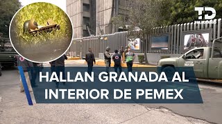 Encuentran granada en la Torre de Pemex en CdMx [upl. by Ramirol]