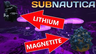 Emplacement Magnétite et Lithium  sur Subnautica [upl. by Znieh]