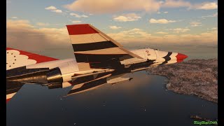 MACH 1 in the F4E by DC Designs  Portoroz Slovenia  Microsoft Flight Simulator [upl. by Odnomyar]