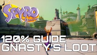 Spyro The Dragon Reignited 120 Guide GNASTYS LOOT ALL GEMS [upl. by Heimer849]