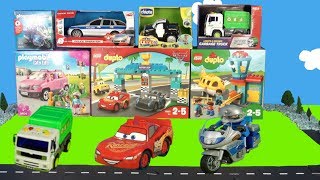 Polizeiauto Cars Rennauto Müllauto Flugzeug amp MotorradKinderfilm mit vielen Spielzeugen [upl. by Channa]