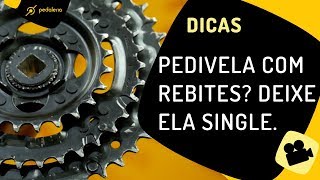 Como transformar uma pedivela com coroas rebitadas em coroa única Pedaleria [upl. by Enileuqaj]